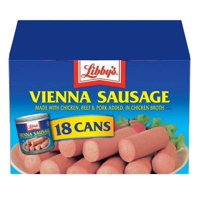71607 Libby's Vienna Sausage, Canned Sausage, 4.6 OZ (Pack of 18)