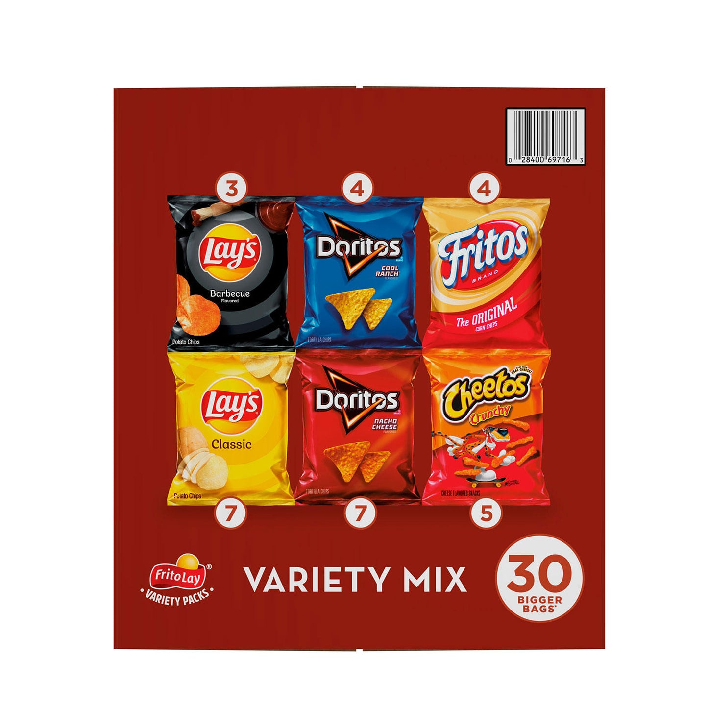 990004979 Frito-Lay Big Grab Bags Chips and Snacks Variety Pack (30 ct.)